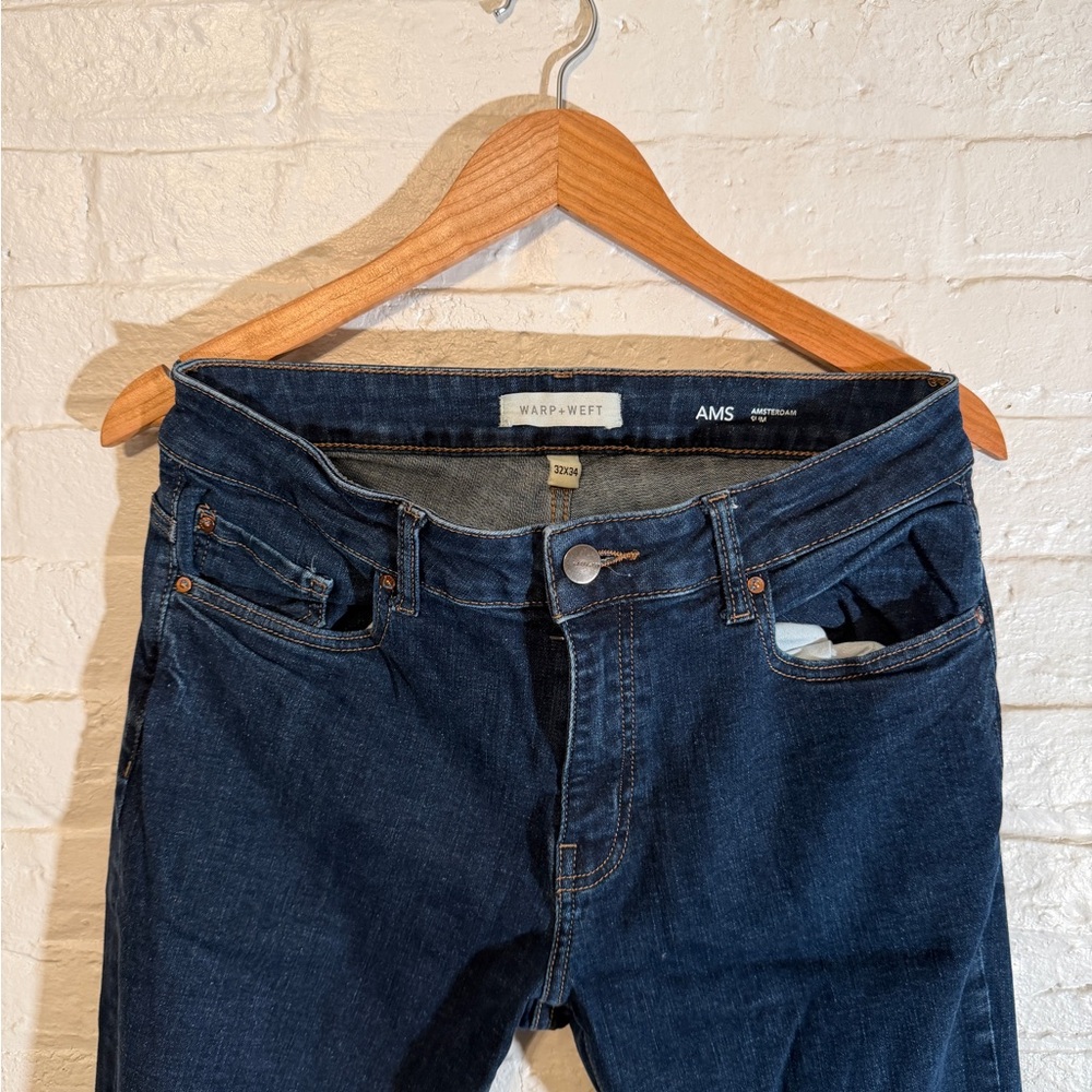 Warp + Weft Women's Deep Indigo High Rise Jeans